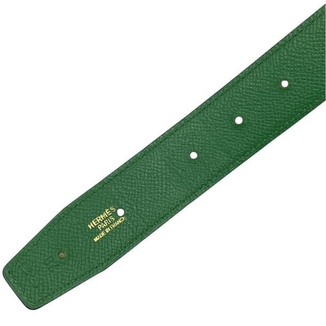 Hermes Constance Belt Accessories Small Leather Brown Green Marked