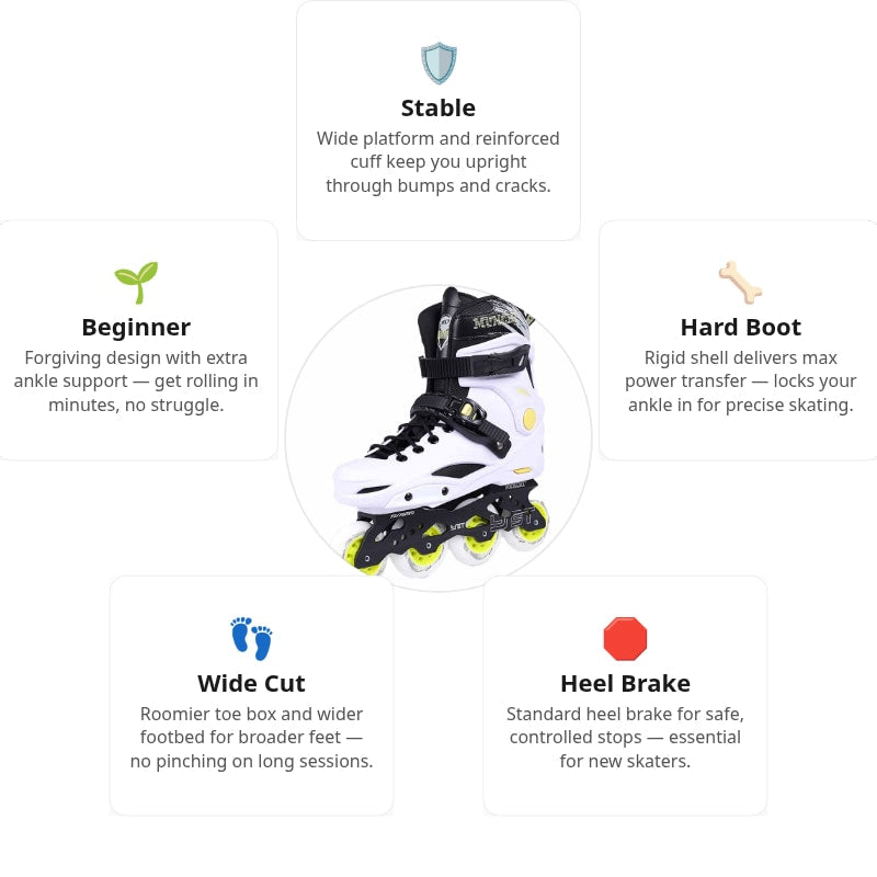 Startout Adult White Skates