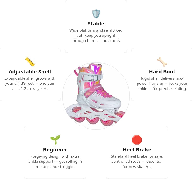Powerslide Universe 4W Pink II Kids Skates