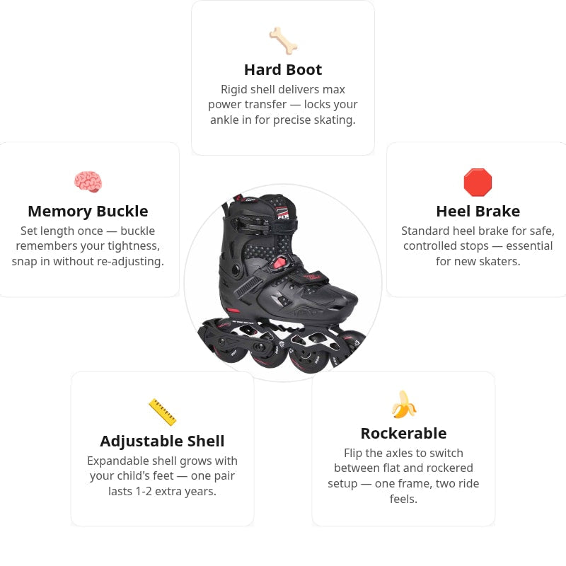 Flying Eagle S7 Nimbus Black Kids Skates