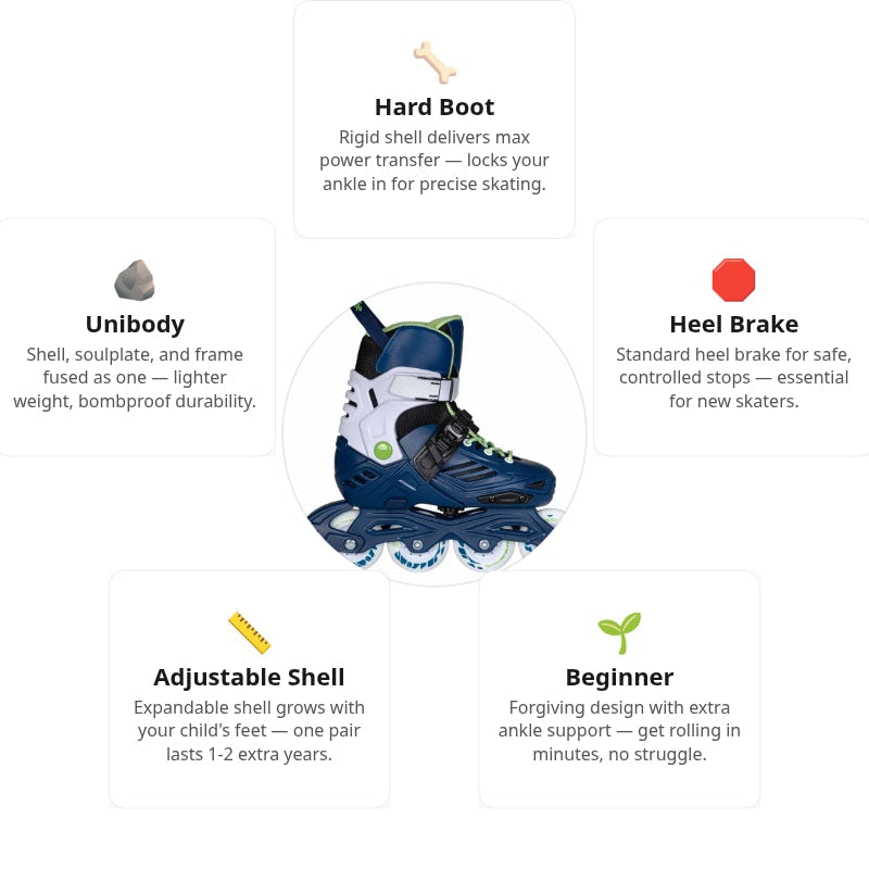Playlife Khaan LTD Deep Blue adj. Kids Skates