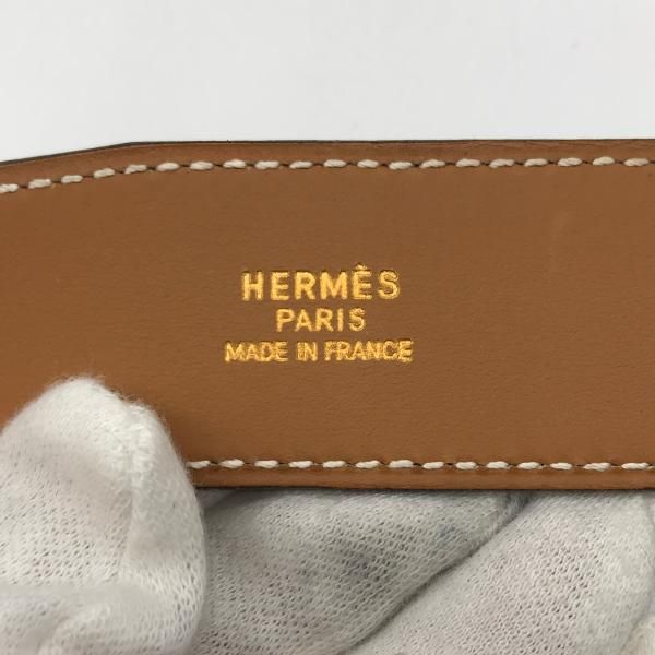 Hermes Leather Constance Buckle Reversible Belt 70 Black Gold