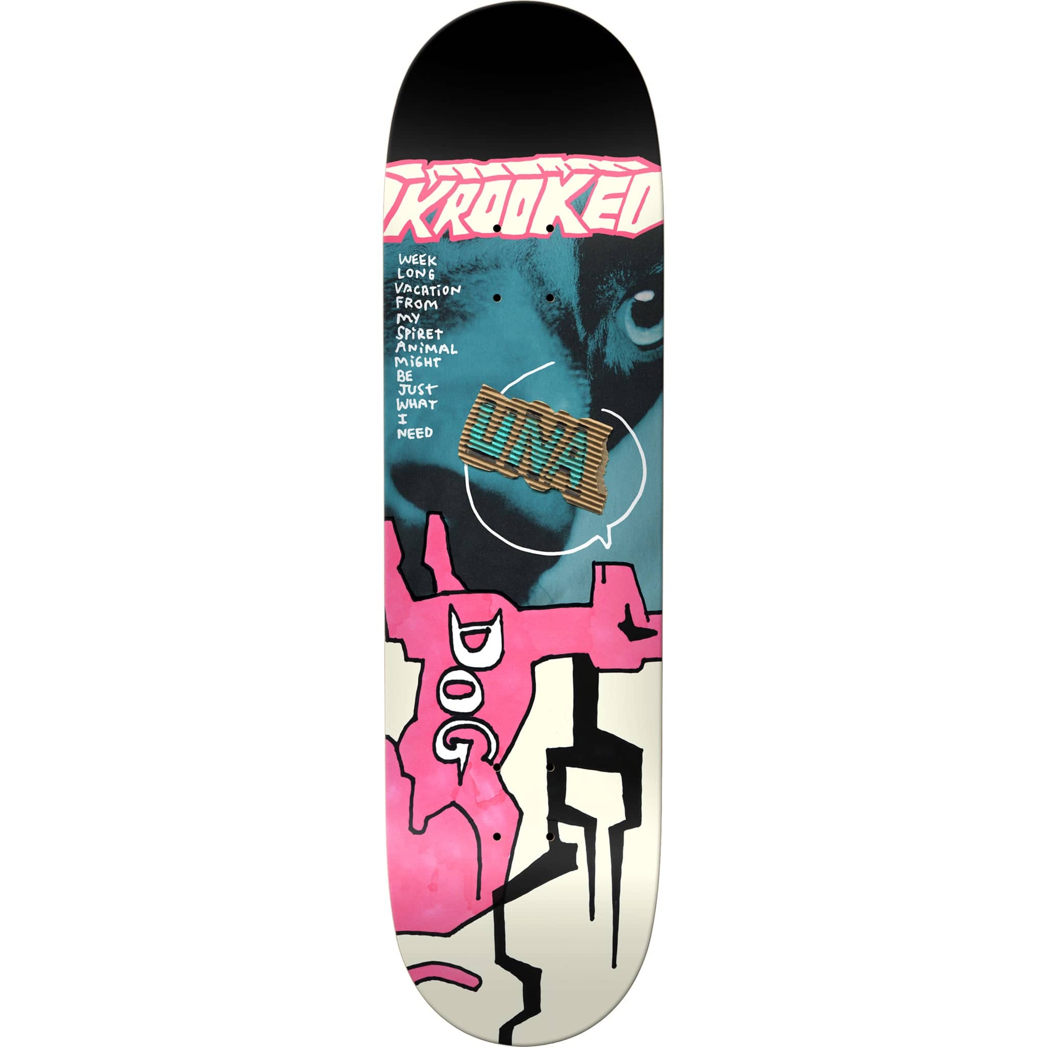 Krooked Una Spiret Animal True Fit Skateboard Deck 8.5"