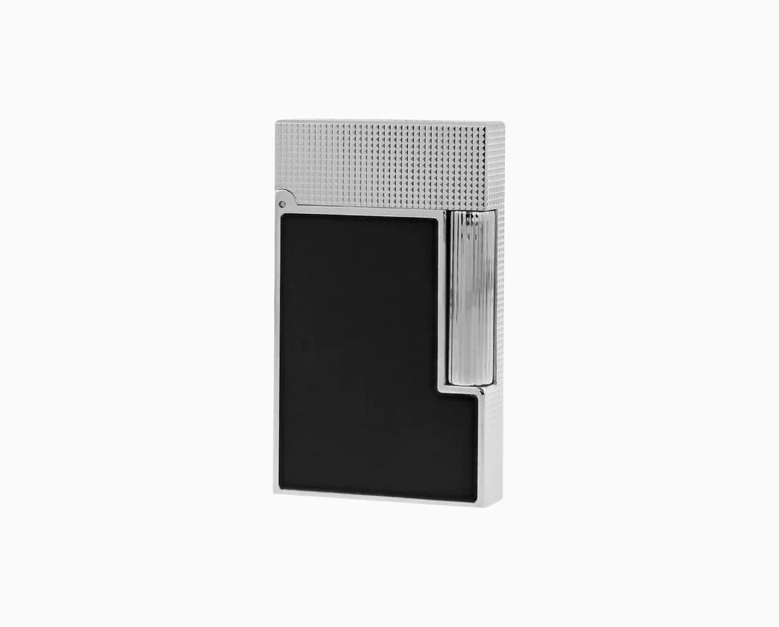 S.T. DUPONT Ligne 2 Microdiamond Head Platinum Lighter/Briquet C16602