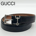 Gucci Horsebit Silver Classic Belt Diamante