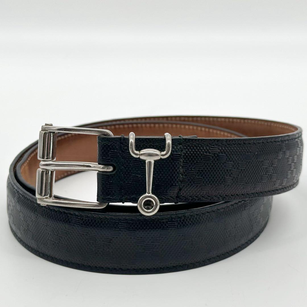 Gucci Horsebit Silver Classic Belt Diamante
