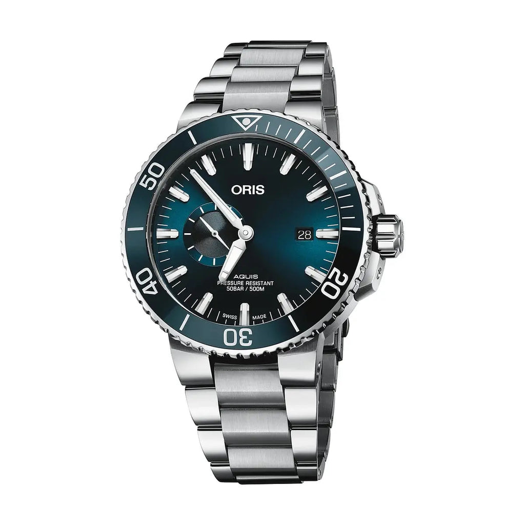 Oris Aquis Small Second Date Blu 01 743 7733 4155-07 8 24 05Peb
