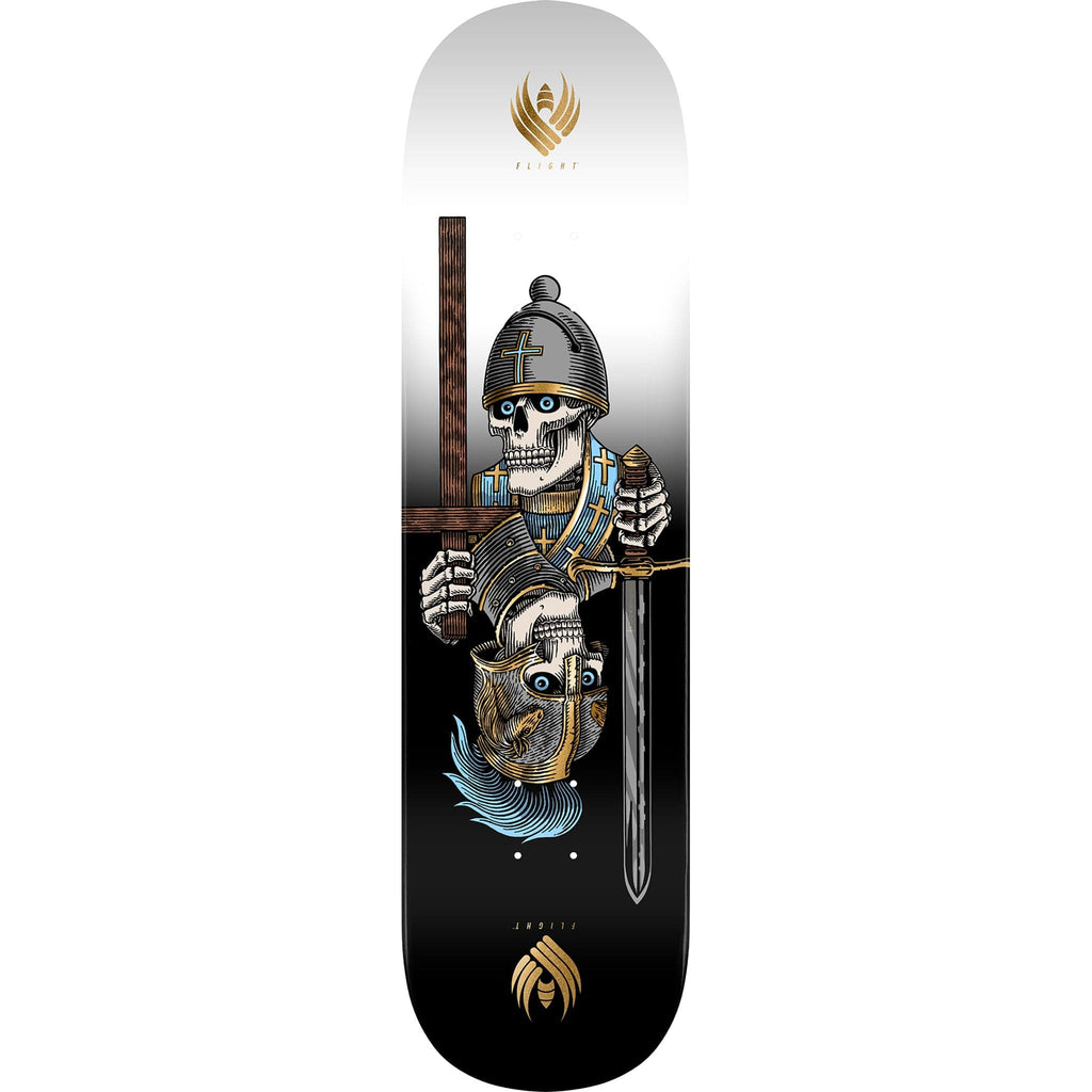 Powell Peralta Corrigan Chess Skull Flight Skateboard Deck Gold Foil 8.42"