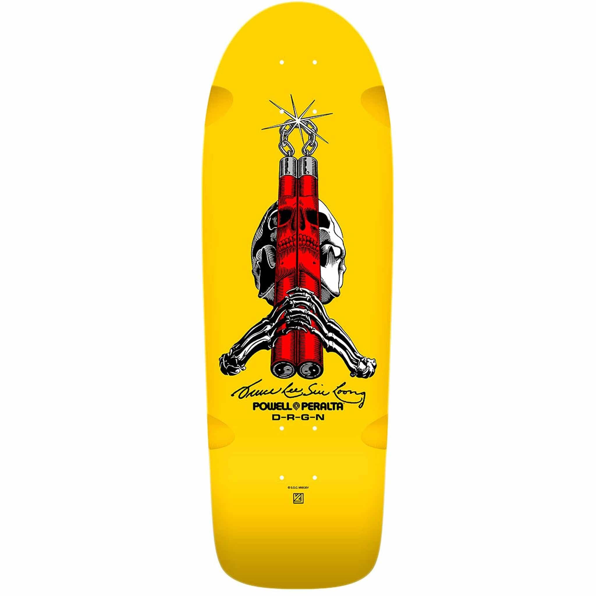 Powell Peralta X Bruce Lee Skull & Sword 10" Skateboard Deck
