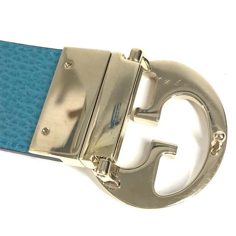 Gucci Belt Double G GG Logo Leather Black