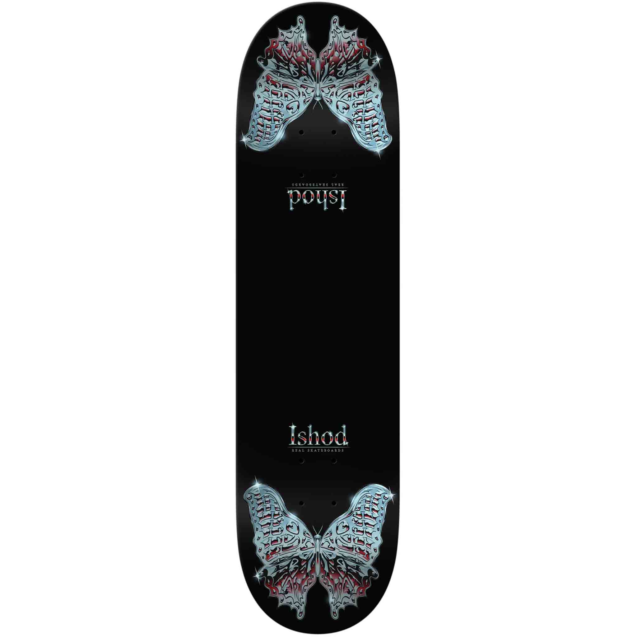 Real Ishod Mariposa Chrome Redux Twin Tail Skateboard Deck 8.38