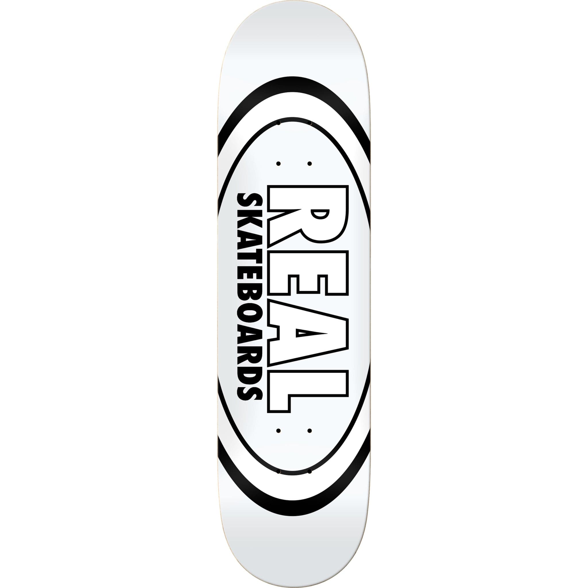Real Team Classic Oval White Skateboard Deck 8.38"