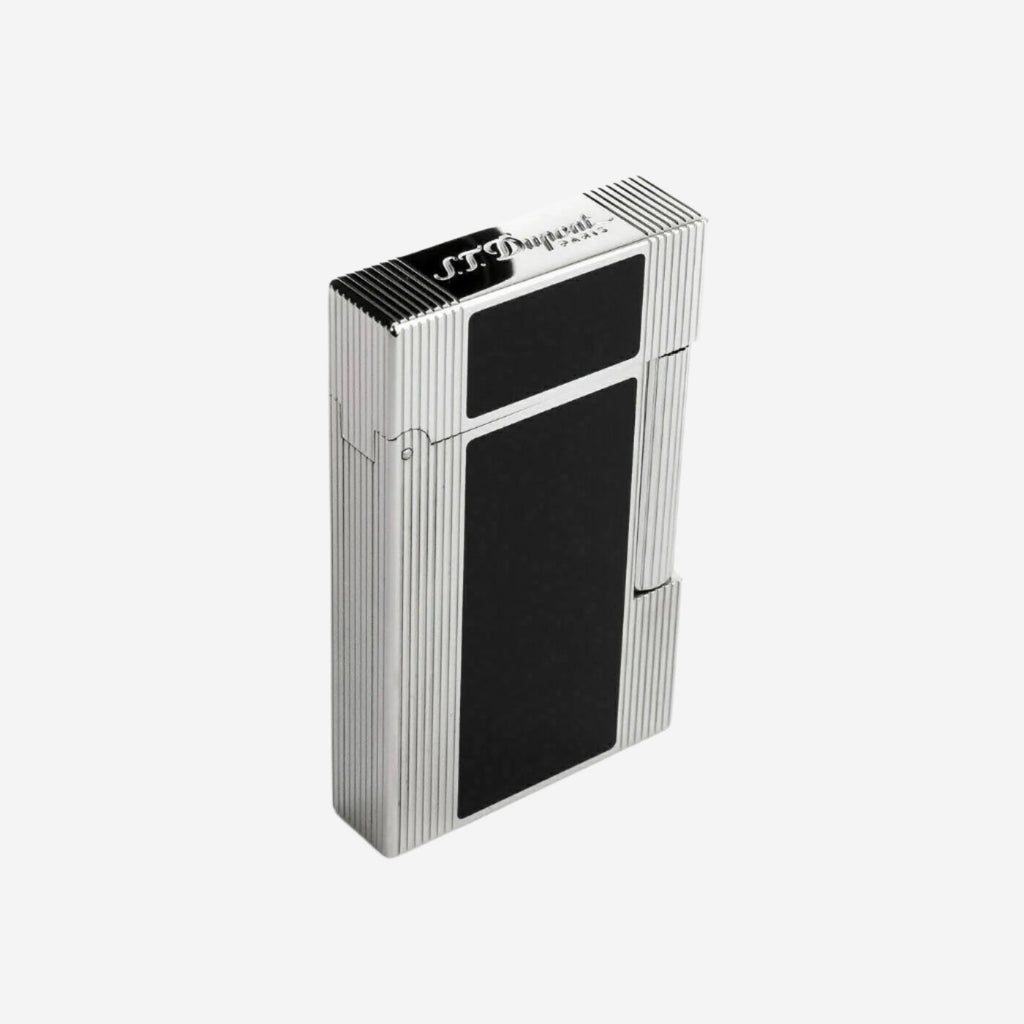 S.T. Dupont Line 2 Windsor Palladium & Black Lacquer Lighter 016380