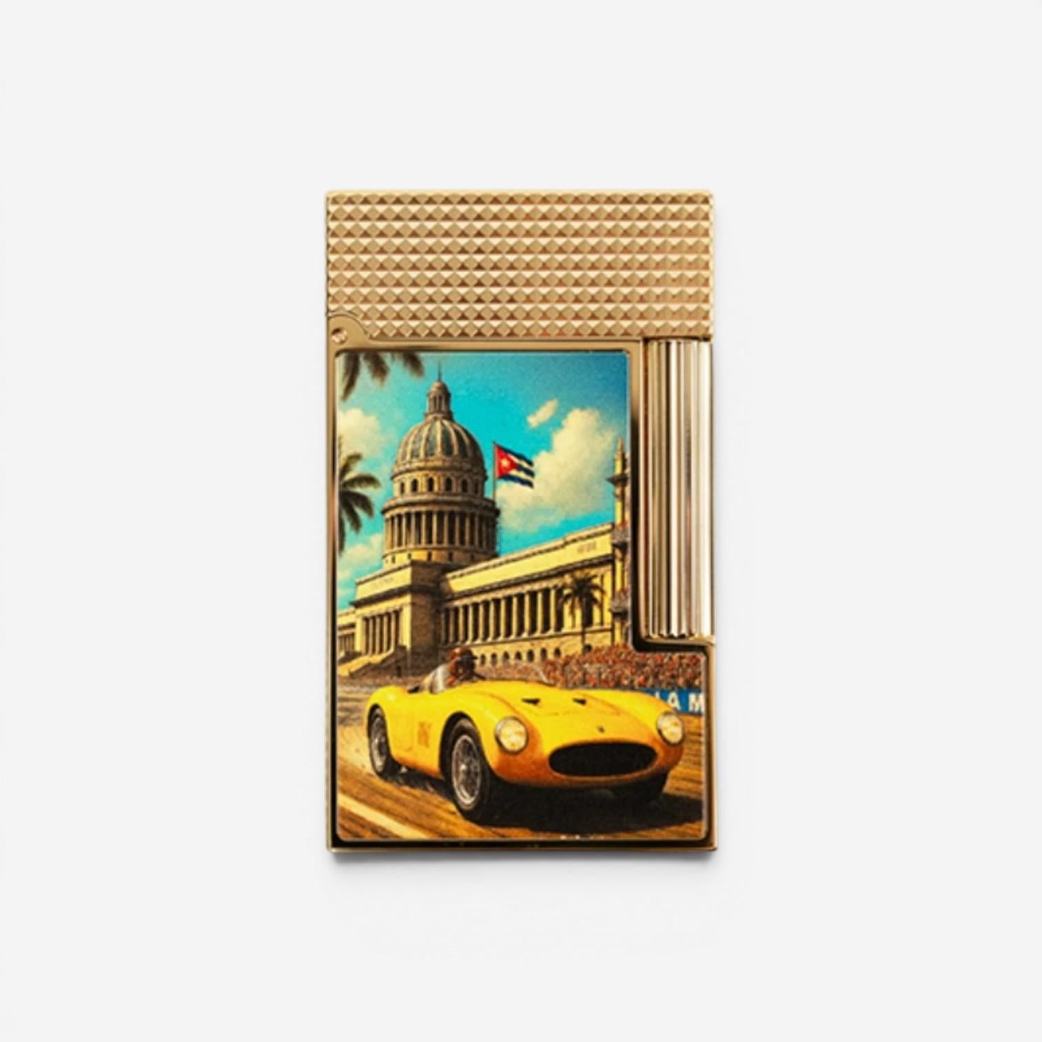 S.T. Dupont Cuba Old Havana Scene Multi-Colored Lacquer Line 2 Lighter C16601CY