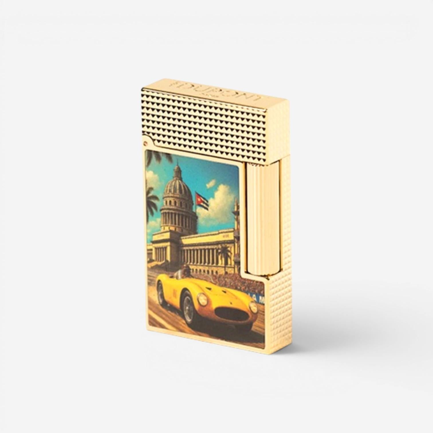 S.T. Dupont Cuba Old Havana Scene Multi-Colored Lacquer Line 2 Lighter C16601CY