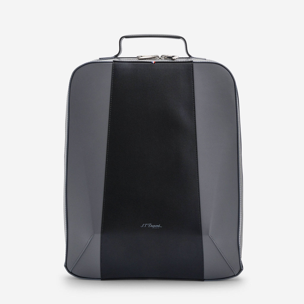 S.T. Dupont "Line D" Laser Grey and Black Cowhide Backpack 185501