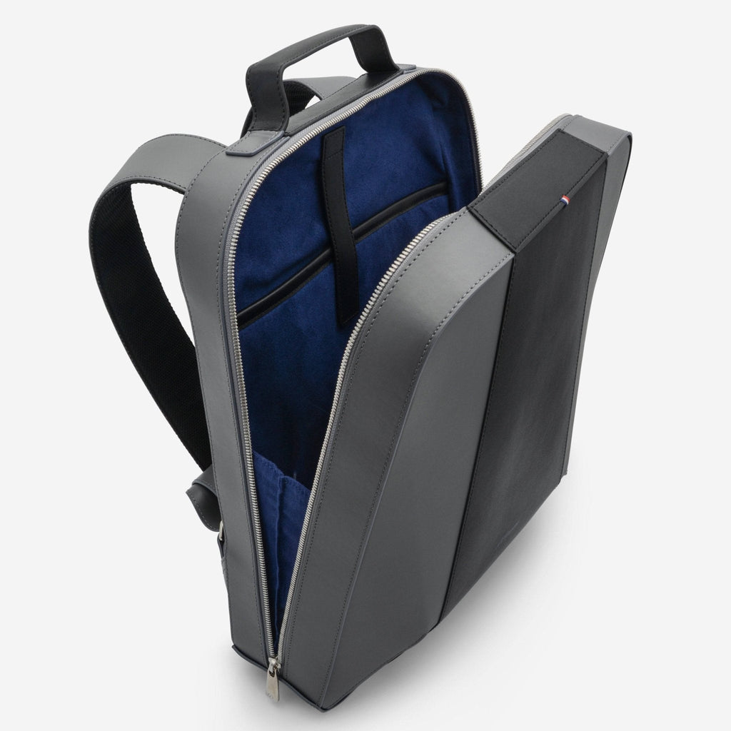 S.T. Dupont "Line D" Laser Grey and Black Cowhide Backpack 185501
