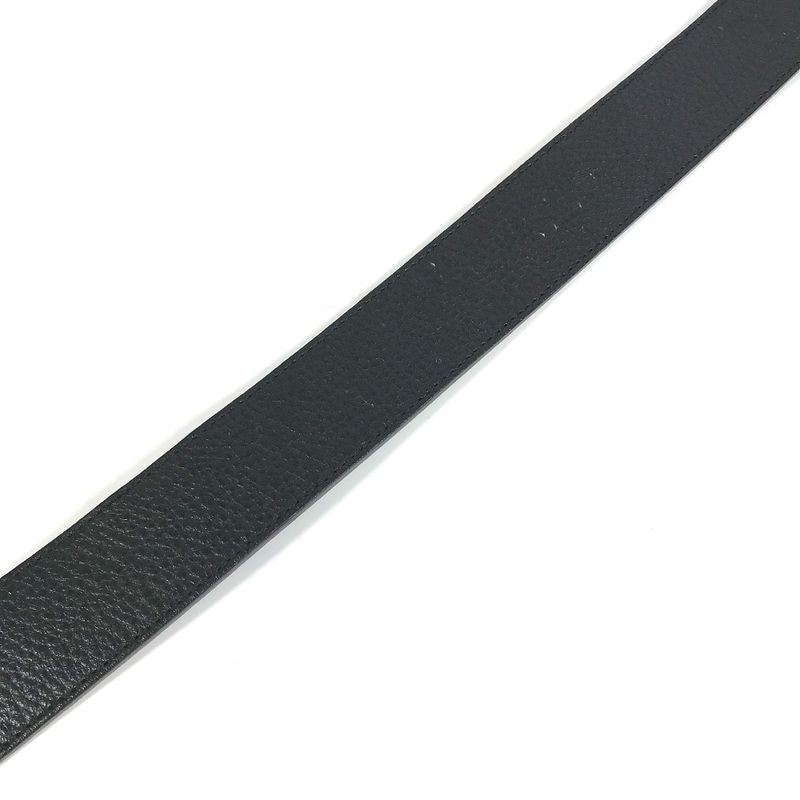 Gucci Belt Double G GG Logo Leather Black