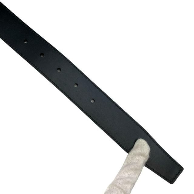 Prada 2 Cc121 4 Belt Saffiano Leather Black Silver