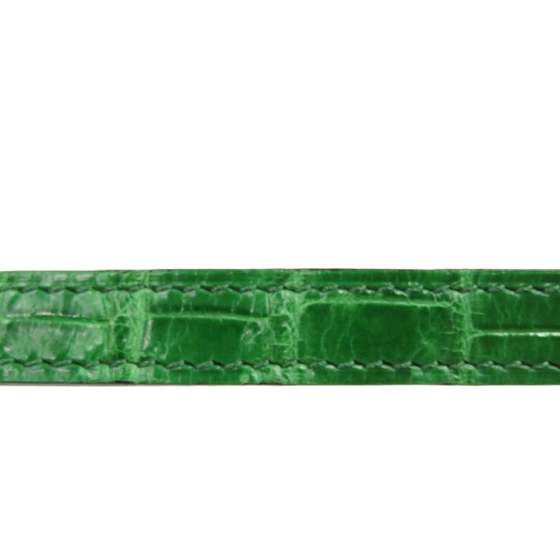 Hermes Serie Engraved Polosus Gold Hardware Green Brown Belt 0131